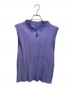 PLEATS PLEASEプリーツプリーズ）の古着「ハイネックノースリーブトップ」｜ライトパープル