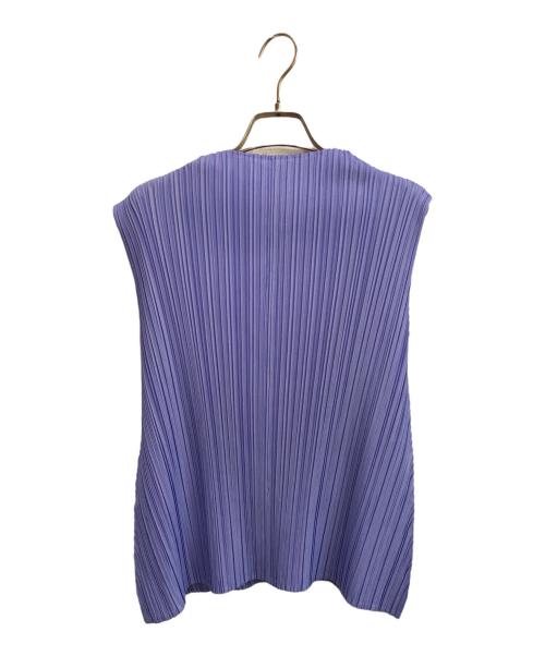 PLEATS PLEASE（プリーツプリーズ）PLEATS PLEASE (プリーツプリーズ) ハイネックノースリーブトップ ライトパープル サイズ:3の古着・服飾アイテム