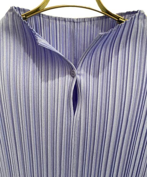 PLEATS PLEASE（プリーツプリーズ）PLEATS PLEASE (プリーツプリーズ) ハイネックノースリーブトップ ライトパープル サイズ:3の古着・服飾アイテム
