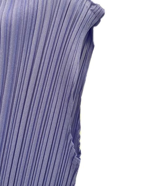 PLEATS PLEASE（プリーツプリーズ）PLEATS PLEASE (プリーツプリーズ) ハイネックノースリーブトップ ライトパープル サイズ:3の古着・服飾アイテム