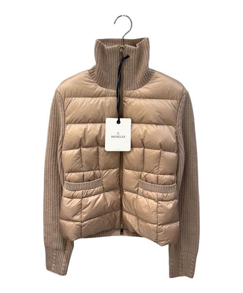 MONCLER（モンクレール）MONCLER (モンクレール) ニット切替ダウンジャケット/Cardigan tricot ベージュ サイズ:Sの古着・服飾アイテム
