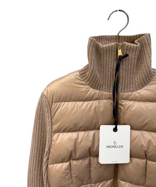 MONCLER（モンクレール）MONCLER (モンクレール) ニット切替ダウンジャケット/Cardigan tricot ベージュ サイズ:Sの古着・服飾アイテム