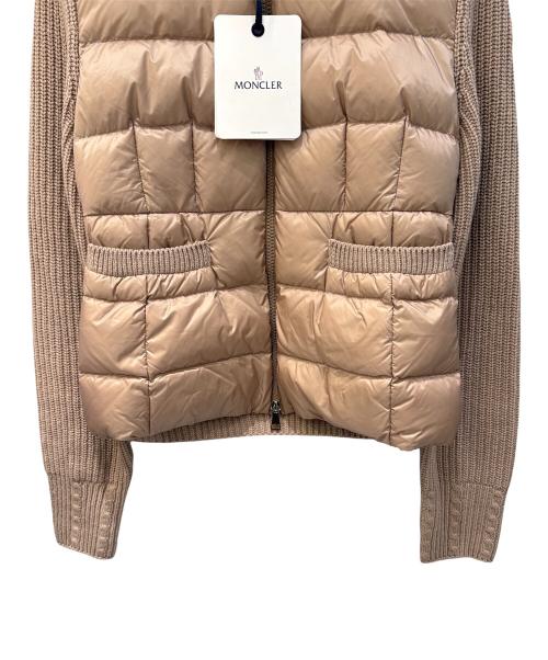 MONCLER（モンクレール）MONCLER (モンクレール) ニット切替ダウンジャケット/Cardigan tricot ベージュ サイズ:Sの古着・服飾アイテム