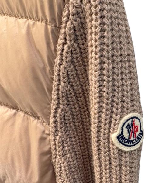 MONCLER（モンクレール）MONCLER (モンクレール) ニット切替ダウンジャケット/Cardigan tricot ベージュ サイズ:Sの古着・服飾アイテム