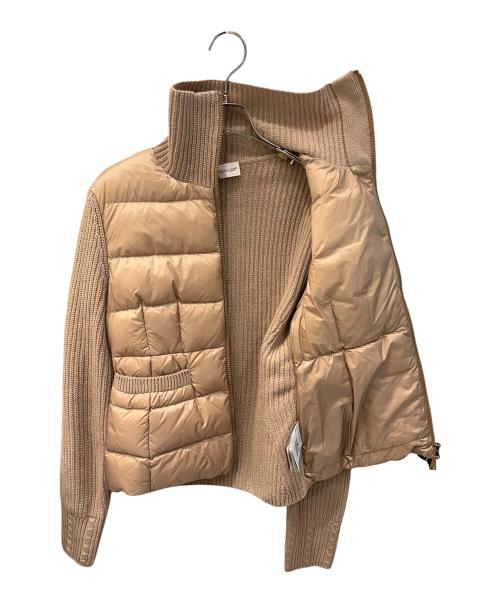 MONCLER（モンクレール）MONCLER (モンクレール) ニット切替ダウンジャケット/Cardigan tricot ベージュ サイズ:Sの古着・服飾アイテム