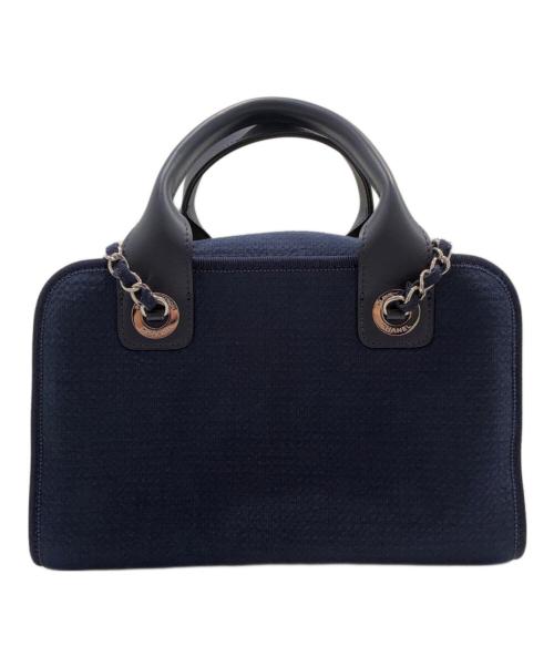 CHANEL（シャネル）CHANEL (シャネル) ドーヴィル PM ボーリングバッグ 2WAYバッグ/Deauville PM Bowling Bag 2Way Shoulder Bag ネイビー サイズ:PMの古着・服飾アイテム