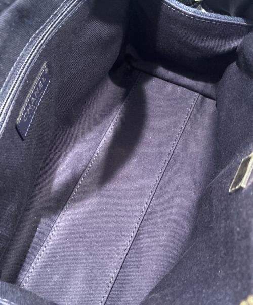 CHANEL（シャネル）CHANEL (シャネル) ドーヴィル PM ボーリングバッグ 2WAYバッグ/Deauville PM Bowling Bag 2Way Shoulder Bag ネイビー サイズ:PMの古着・服飾アイテム