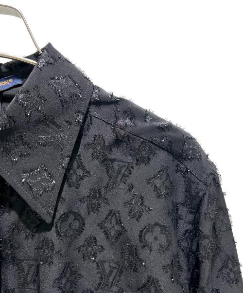 LOUIS VUITTON（ルイ ヴィトン）LOUIS VUITTON (ルイ ヴィトン) Monogram Jacquard Silk Shirt/モノグラムジャガード シルクシャツ/RW231W XGR FOBL12 ブラック サイズ:34の古着・服飾アイテム