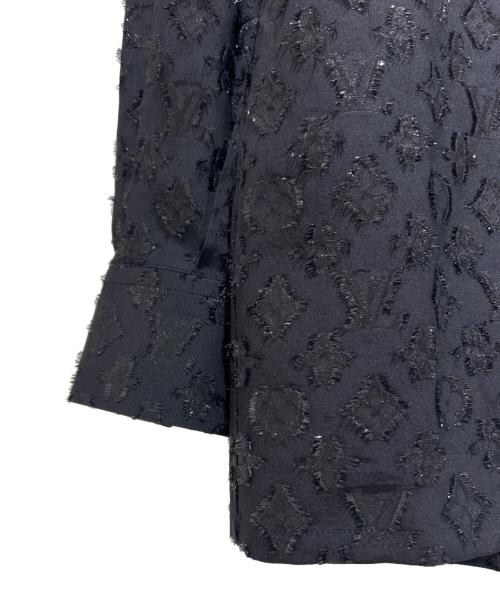 LOUIS VUITTON（ルイ ヴィトン）LOUIS VUITTON (ルイ ヴィトン) Monogram Jacquard Silk Shirt/モノグラムジャガード シルクシャツ/RW231W XGR FOBL12 ブラック サイズ:34の古着・服飾アイテム