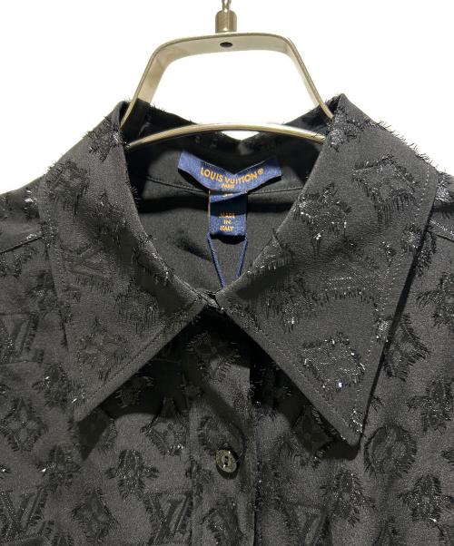 LOUIS VUITTON（ルイ ヴィトン）LOUIS VUITTON (ルイ ヴィトン) Monogram Jacquard Silk Shirt/モノグラムジャガード シルクシャツ/RW231W XGR FOBL12 ブラック サイズ:34の古着・服飾アイテム