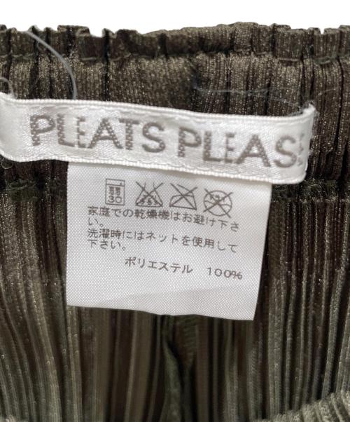 PLEATS PLEASE（プリーツプリーズ）PLEATS PLEASE (プリーツプリーズ) 切替デザインワイドプリーツショートパンツ カーキ サイズ:1の古着・服飾アイテム
