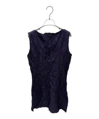 中古・古着通販】ISSEY MIYAKE (イッセイミヤケ) シワ加工ノースリーブ