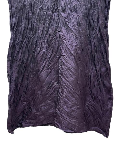 ISSEY MIYAKE（イッセイミヤケ）ISSEY MIYAKE (イッセイミヤケ) シワ加工ノースリーブワンピース パープル サイズ:Lの古着・服飾アイテム