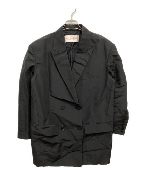 VALENTINO（ヴァレンティノ）VALENTINO (ヴァレンティノ) ダブルブレストジャケット ブラック サイズ:36の古着・服飾アイテム