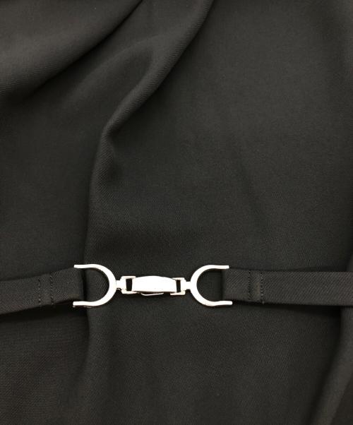 L'AUBE BLANC（ローブ ブラン）L'AUBE BLANC (ローブ ブラン) Belted Drape Dress ブラック サイズ:S 未使用品の古着・服飾アイテム