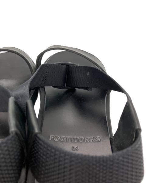FOOTWORKS（フットワークス）FOOTWORKS (フットワークス) レザーサンダル ブラック サイズ:24の古着・服飾アイテム
