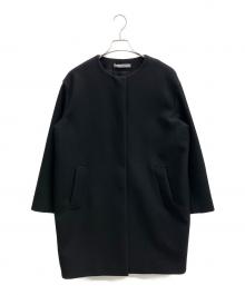 theory luxe（セオリーリュクス）の古着「ノーカラーコクーンコート」｜ブラック
