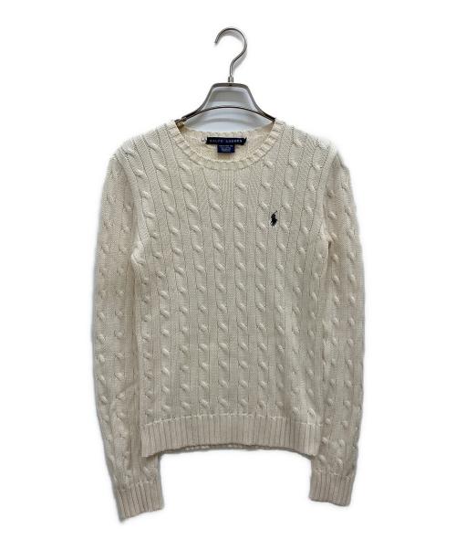 RALPH LAUREN（ラルフローレン）RALPH LAUREN (ラルフローレン) ケーブルニット アイボリー サイズ:Sの古着・服飾アイテム