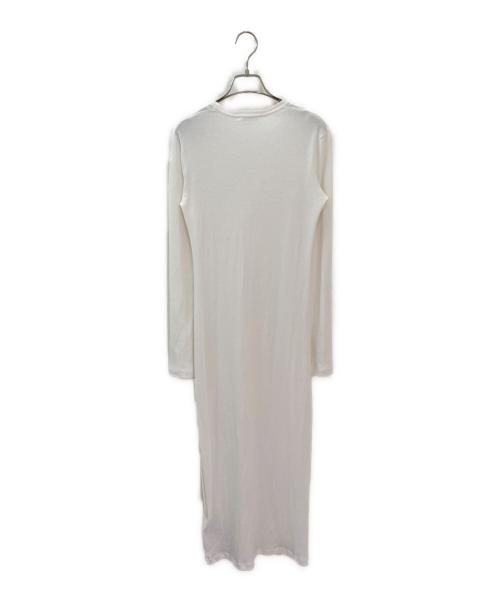 JIL SANDER（ジルサンダー）JIL SANDER (ジルサンダー) ウールニットミディドレス ホワイト サイズ:38の古着・服飾アイテム