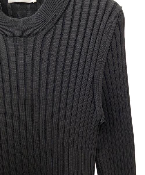 JIL SANDER（ジルサンダー）JIL SANDER (ジルサンダー) ビスコースニット ドッキングドレス ブラック サイズ:36の古着・服飾アイテム