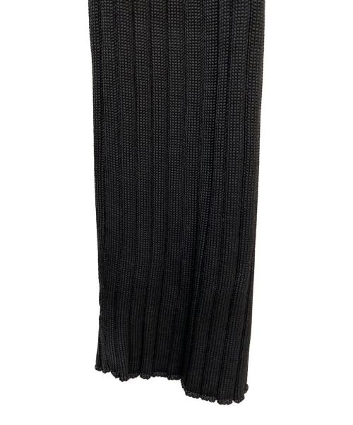 JIL SANDER（ジルサンダー）JIL SANDER (ジルサンダー) ビスコースニット ドッキングドレス ブラック サイズ:36の古着・服飾アイテム
