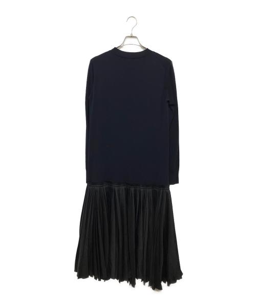 JIL SANDER（ジルサンダー）JIL SANDER (ジルサンダー) プリーツニットワンピース ネイビー サイズ:32の古着・服飾アイテム