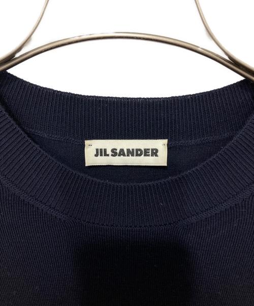 JIL SANDER（ジルサンダー）JIL SANDER (ジルサンダー) プリーツニットワンピース ネイビー サイズ:32の古着・服飾アイテム