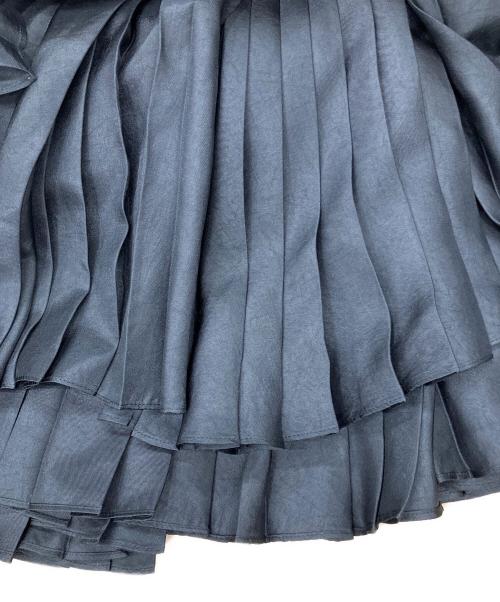 JIL SANDER（ジルサンダー）JIL SANDER (ジルサンダー) プリーツニットワンピース ネイビー サイズ:32の古着・服飾アイテム
