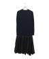 JIL SANDER (ジルサンダー) プリーツニットワンピース ネイビー サイズ:32：20000円