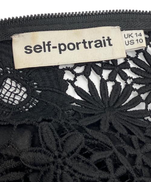 SELF PORTRAIT（セルフ ポートレイト）SELF PORTRAIT (セルフ ポートレイト) レースブラウス ブラック サイズ:UK14の古着・服飾アイテム