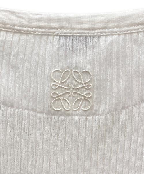 LOEWE（ロエベ）LOEWE (ロエベ) リブタンクトップドレス ホワイト サイズ:Sの古着・服飾アイテム