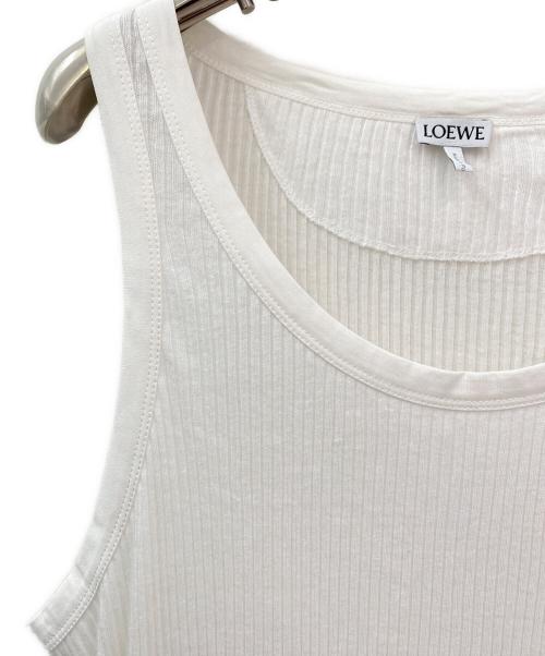 LOEWE（ロエベ）LOEWE (ロエベ) リブタンクトップドレス ホワイト サイズ:Sの古着・服飾アイテム