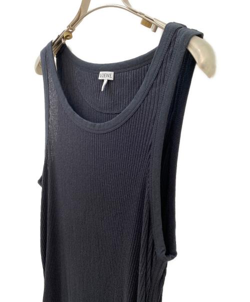 LOEWE（ロエベ）LOEWE (ロエベ) リブタンクトップドレス ブラック サイズ:Sの古着・服飾アイテム