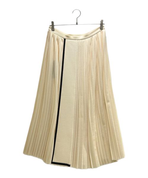 GUCCI（グッチ）GUCCI (グッチ) Pleated Skirt Ladybug Long Ivory/プリーツラップスカート てんとう虫 /523510 ZLW01 アイボリー サイズ:44の古着・服飾アイテム