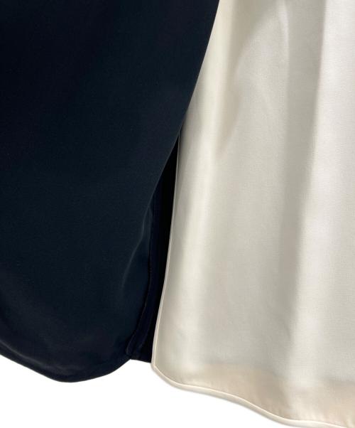 VALENTINO（ヴァレンティノ）VALENTINO (ヴァレンティノ) SCALLOP TRIM LAYERED DRESS/スカラップトリム レイヤードドレス/QB0AE3361MM ブラック×アイボリー サイズ:40の古着・服飾アイテム