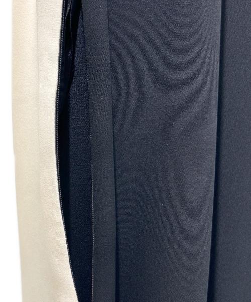 VALENTINO（ヴァレンティノ）VALENTINO (ヴァレンティノ) SCALLOP TRIM LAYERED DRESS/スカラップトリム レイヤードドレス/QB0AE3361MM ブラック×アイボリー サイズ:40の古着・服飾アイテム