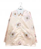 PRADAプラダ）の古着「プリントポプリンオーバーサイズシャツ/P419HSOOO14YO」｜ピンク