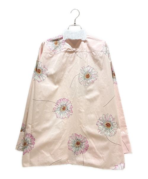 PRADA（プラダ）PRADA (プラダ) プリントポプリンオーバーサイズシャツ/P419HSOOO14YO ピンク サイズ:36の古着・服飾アイテム