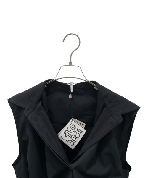 LOEWE（ロエベ）LOEWE (ロエベ) ノースリーブベルテッドドレス ブラック サイズ:42の古着・服飾アイテム