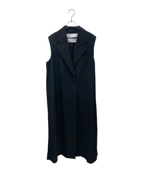 JIL SANDER（ジルサンダー）JIL SANDER (ジルサンダー) ロングジレ ブラック サイズ:34の古着・服飾アイテム