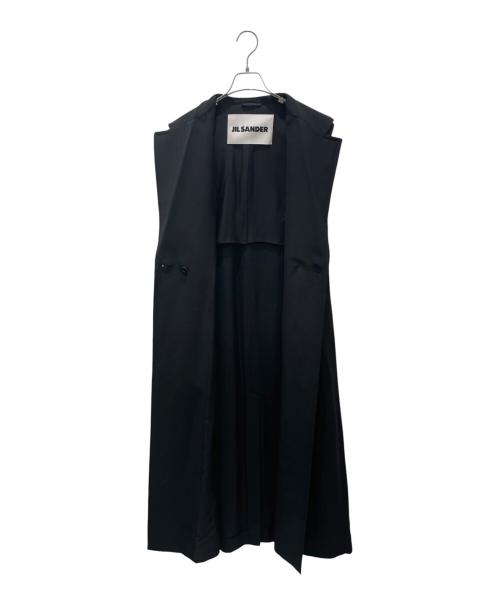 JIL SANDER（ジルサンダー）JIL SANDER (ジルサンダー) ロングジレ ブラック サイズ:34の古着・服飾アイテム