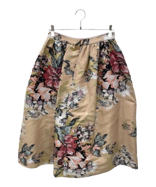 FENDI（フェンディ）FENDI (フェンディ) フラワージャガードスカート ピンクベージュ サイズ:42の古着・服飾アイテム