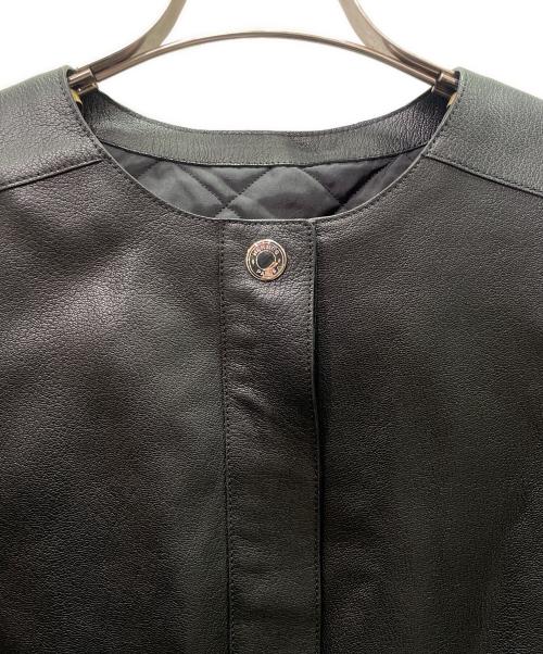 HERMES（エルメス）HERMES (エルメス) クロップドレザーベスト ブラック サイズ:40の古着・服飾アイテム
