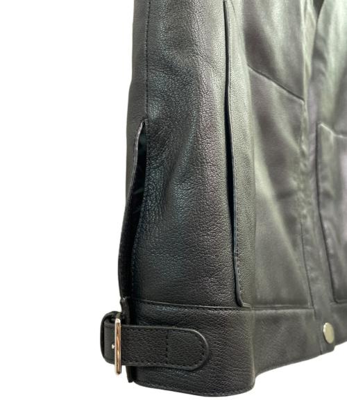 HERMES（エルメス）HERMES (エルメス) クロップドレザーベスト ブラック サイズ:40の古着・服飾アイテム