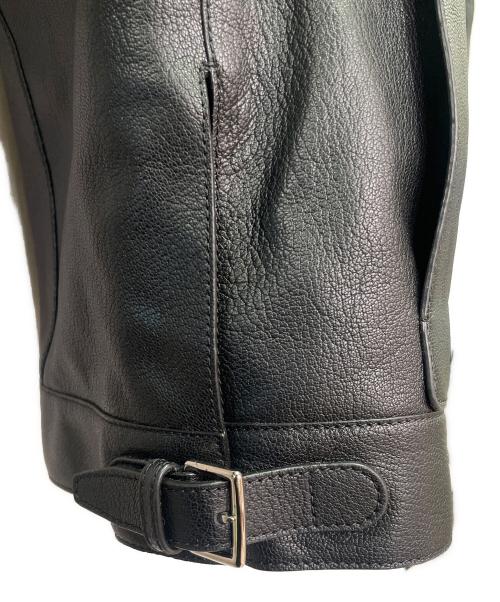HERMES（エルメス）HERMES (エルメス) クロップドレザーベスト ブラック サイズ:40の古着・服飾アイテム