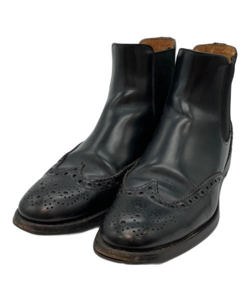 CHURCH'S（チャーチ）CHURCH'S (チャーチ) ウィングチップサイドゴアブーツ ブラック サイズ:SIZE36 1/2の古着・服飾アイテム