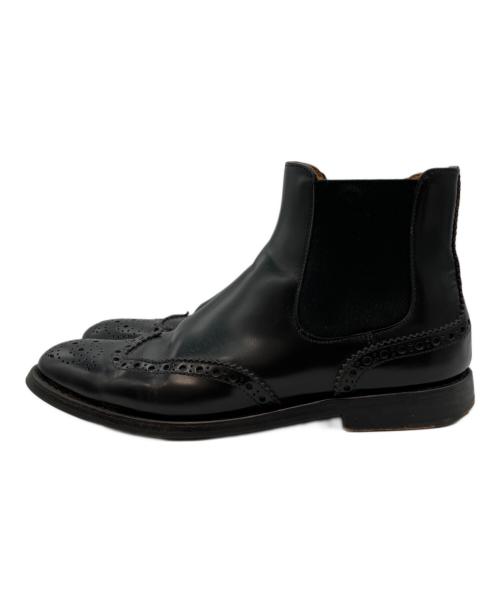 CHURCH'S（チャーチ）CHURCH'S (チャーチ) ウィングチップサイドゴアブーツ ブラック サイズ:SIZE36 1/2の古着・服飾アイテム