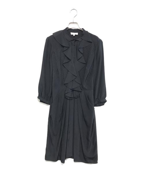CELINE（セリーヌ）CELINE (セリーヌ) シルクワンピース ブラック サイズ:36の古着・服飾アイテム