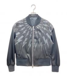 NEIL BARRETT（ニールバレット）の古着「Thunder Bolt Bomber Jacket」｜ブラック