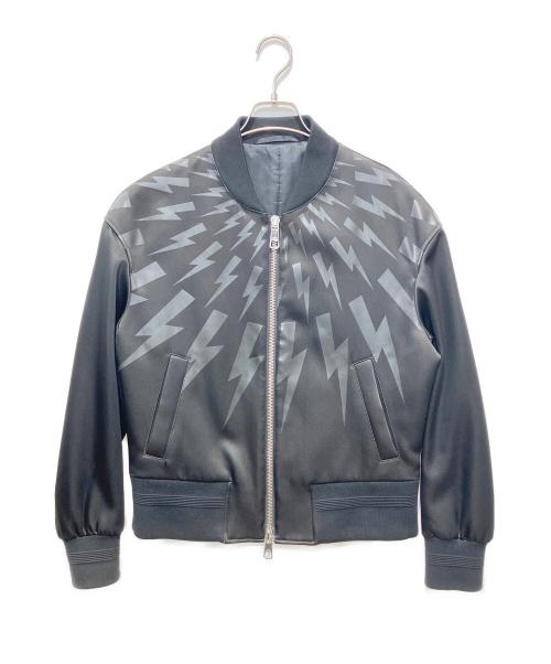 NEIL BARRETT（ニールバレット）NEIL BARRETT (ニールバレット) Thunder Bolt Bomber Jacket ブラック サイズ:Sの古着・服飾アイテム
